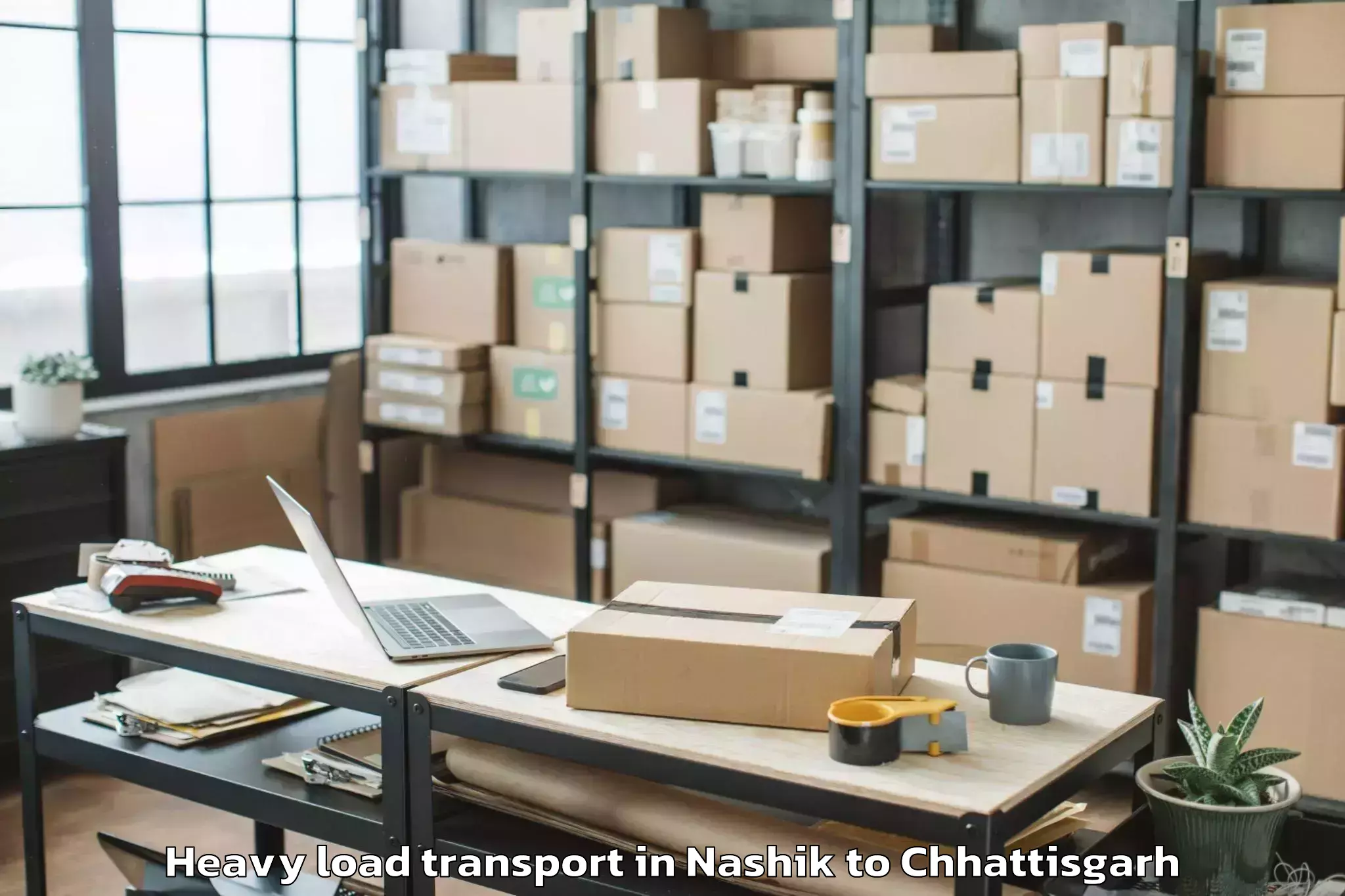 Leading Nashik to Op Jindal University Raigarh Heavy Load Transport Provider